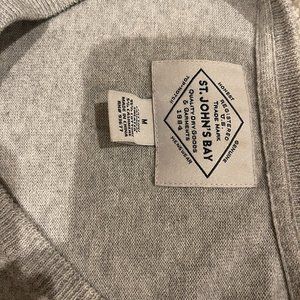 ST. JOHN'S BAY Sweater Cotton Cashmere V Neck Pullover  Stretch SIZE M